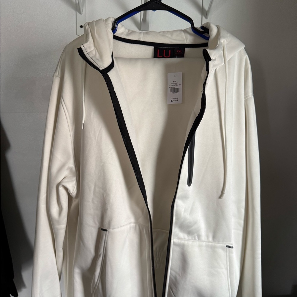 LU Off White Zip-Up Hoodie with matching Pants